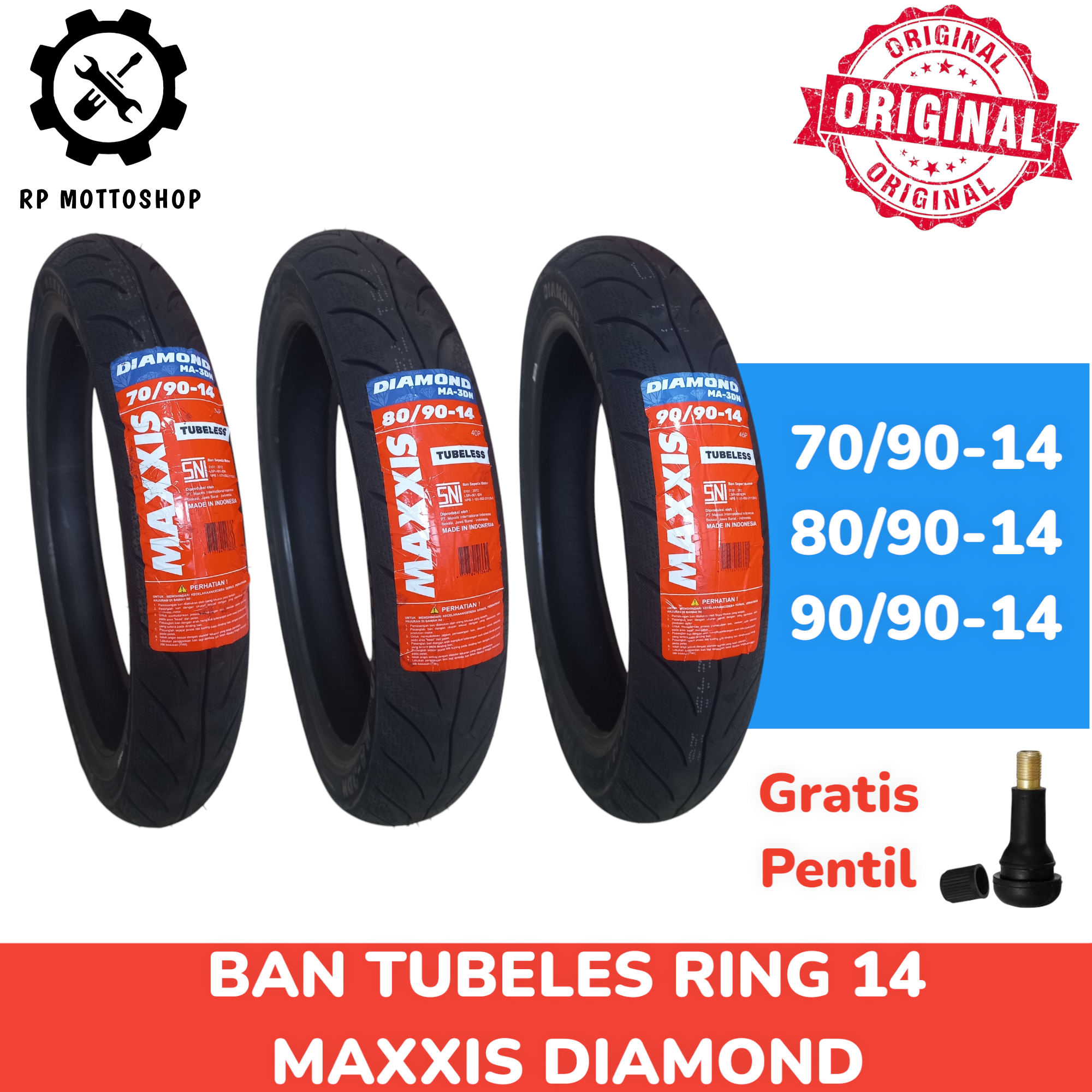 BAN MAXXIS RING 14 BAN TUBLES MAXXIS RING 14 MIO BEAT VARIO Harga 244,500 Ringgit*Penghantaran Percuma