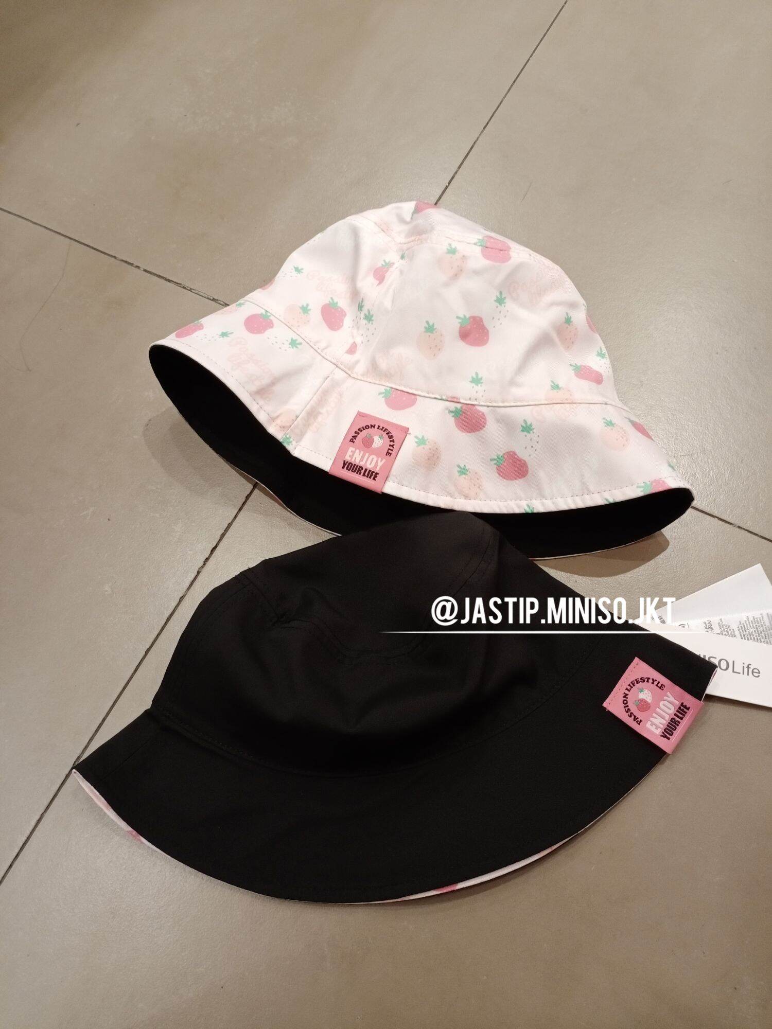 topi bucket miniso