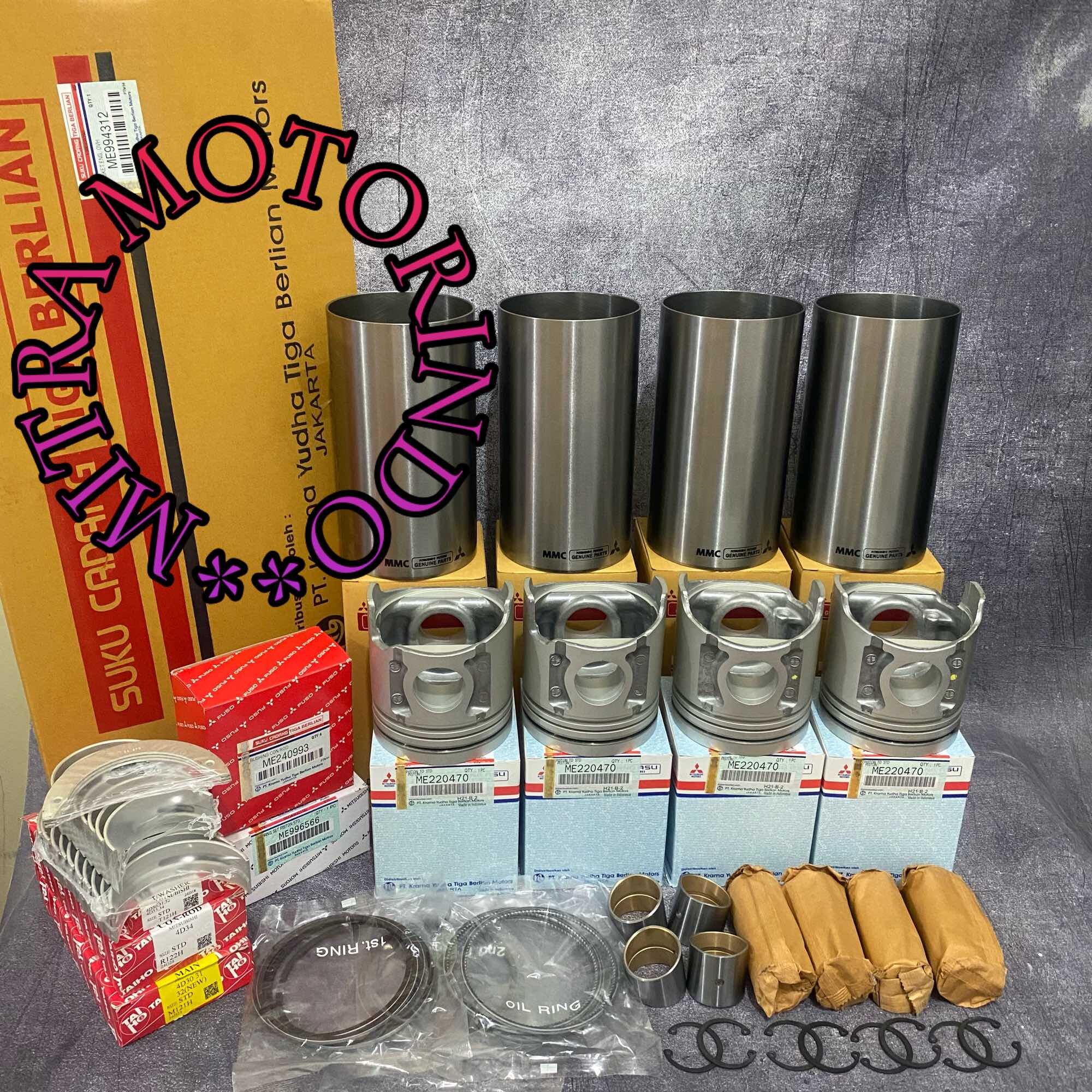 Liner Kit Set + Piston+Ring Piston +Paking Set +Bushing Con Rod +Metal Duduk/Jalan/Bulan 1Set STD Mitsubishi Canter PS110/PS125/PS136 Type A ME993276 Harga 5,365,000 rupiah*Gratis Ongkir