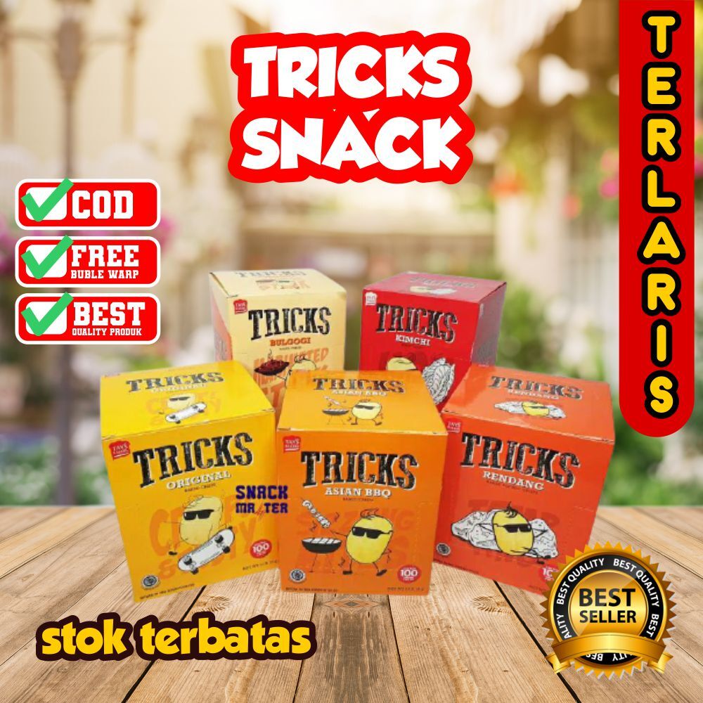 TRICKS BISKUIT KENTANG POTATO BAKED CHIPS 1BOX ISI 10PCS / SNACK ...