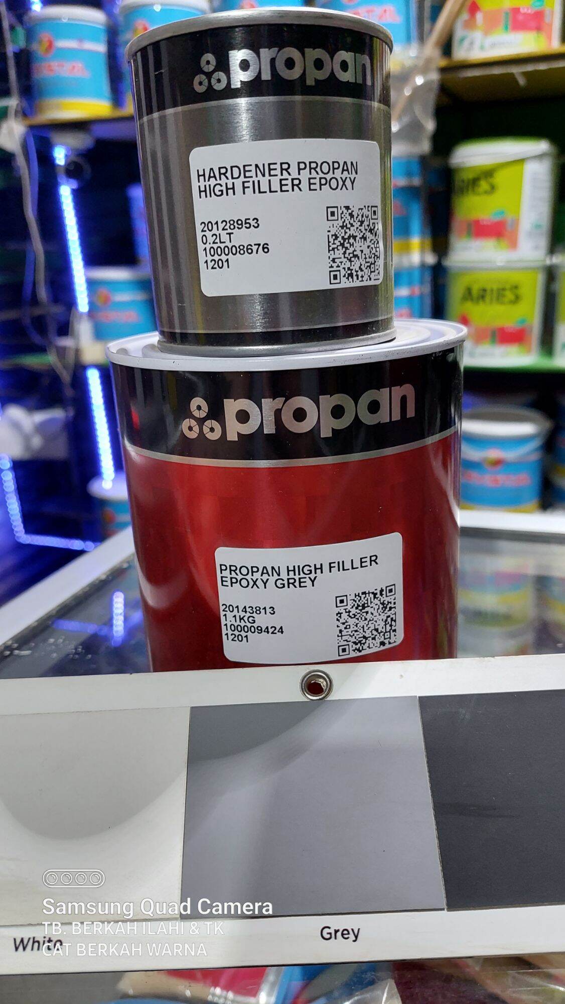 cat dasar epoxy propan high filler untuk besi warna grey abu abu
