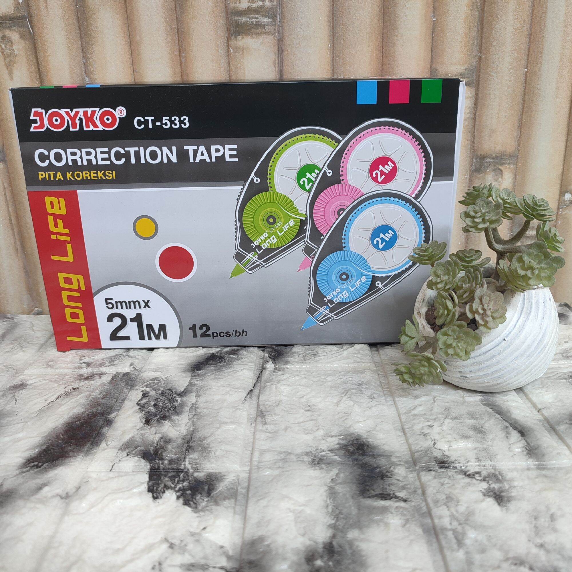 Correction Tape Joyko CT533 ukuran panjang 21 m X 5 mm Lazada Indonesia