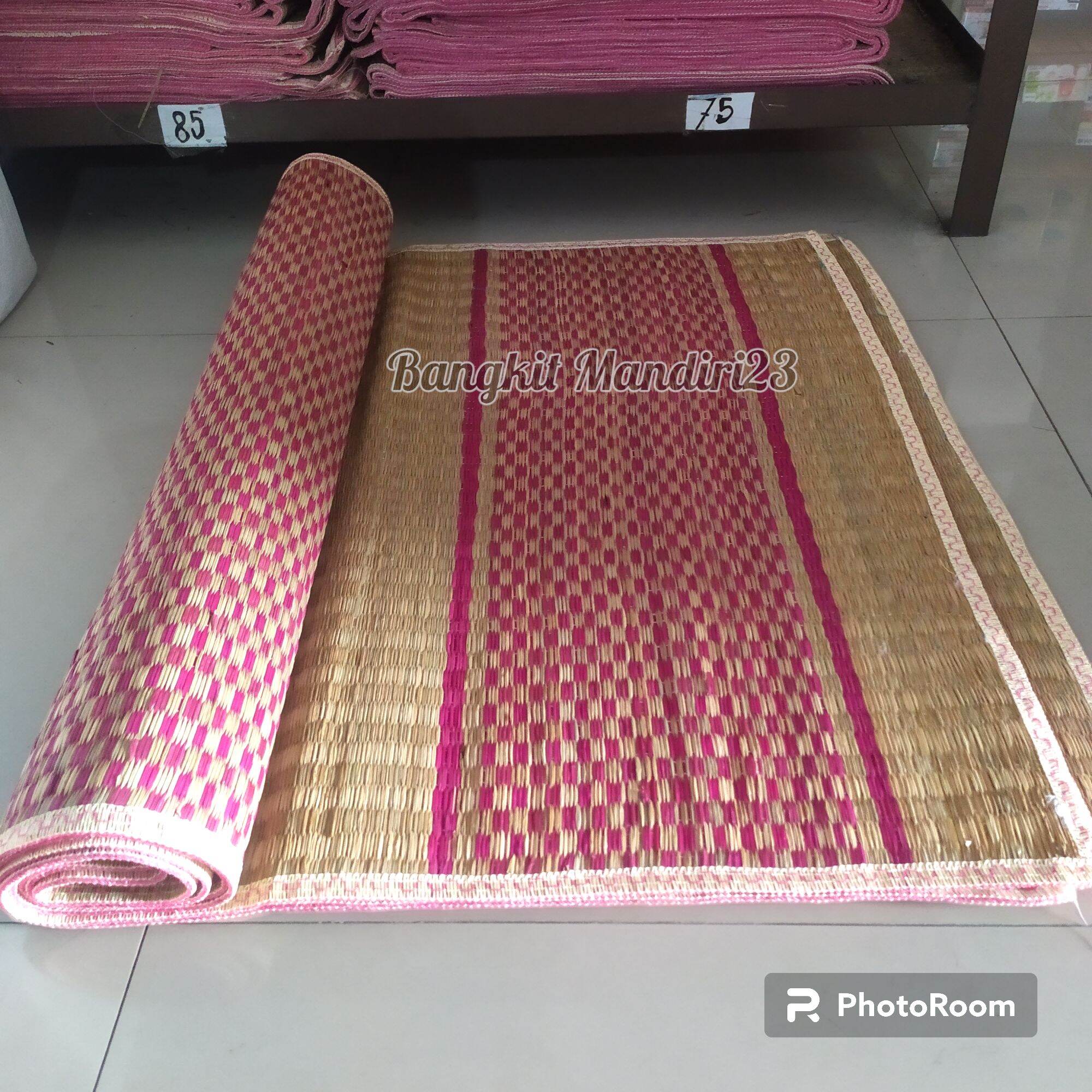 Tikar Samak lipat mendong tradisional 75 (150x200cm) tikar tenun mendong khas tasikmalaya kuat tebal murah