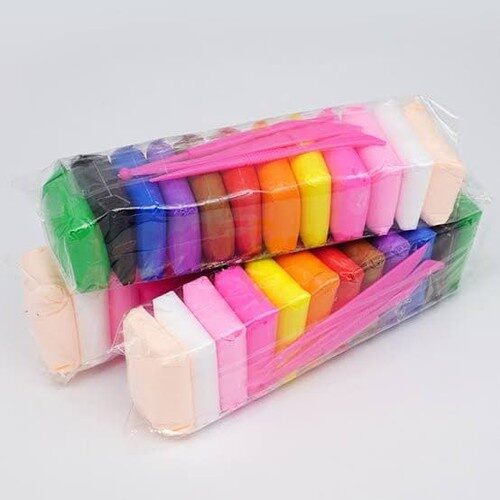(ISI 2 PAK) MAGIC CLAY MAINAN FANCY MAGIC CLAY SUPER SOFT AND LIGHT 12 WARNA PLASTISIN CLAY ANAK