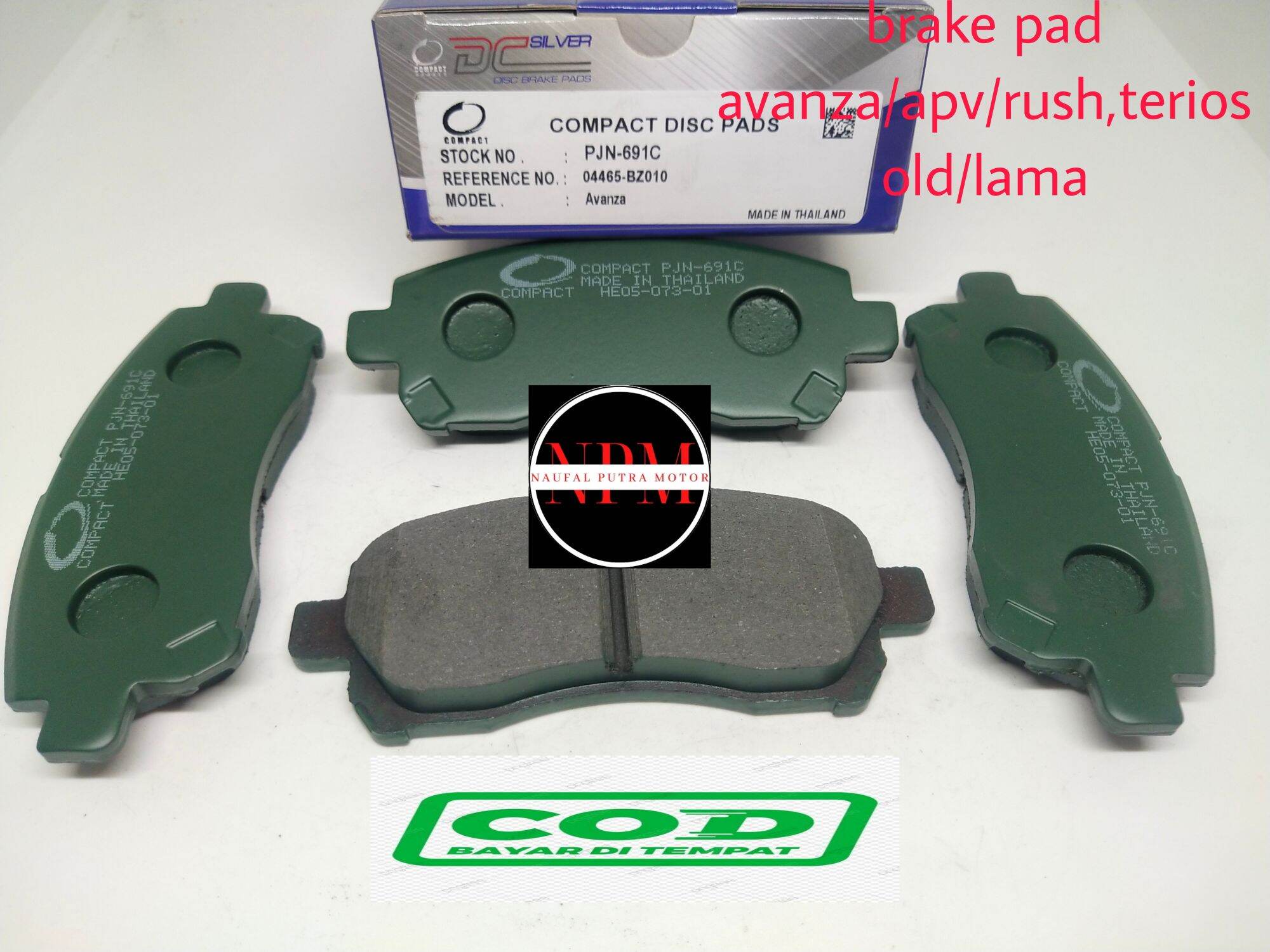 BRAKE PAD KAMPAS REM DEPAN AVANZA XENIA TARUNA THILAN Harga  190,000 rupiah*Gratis Ongkir
