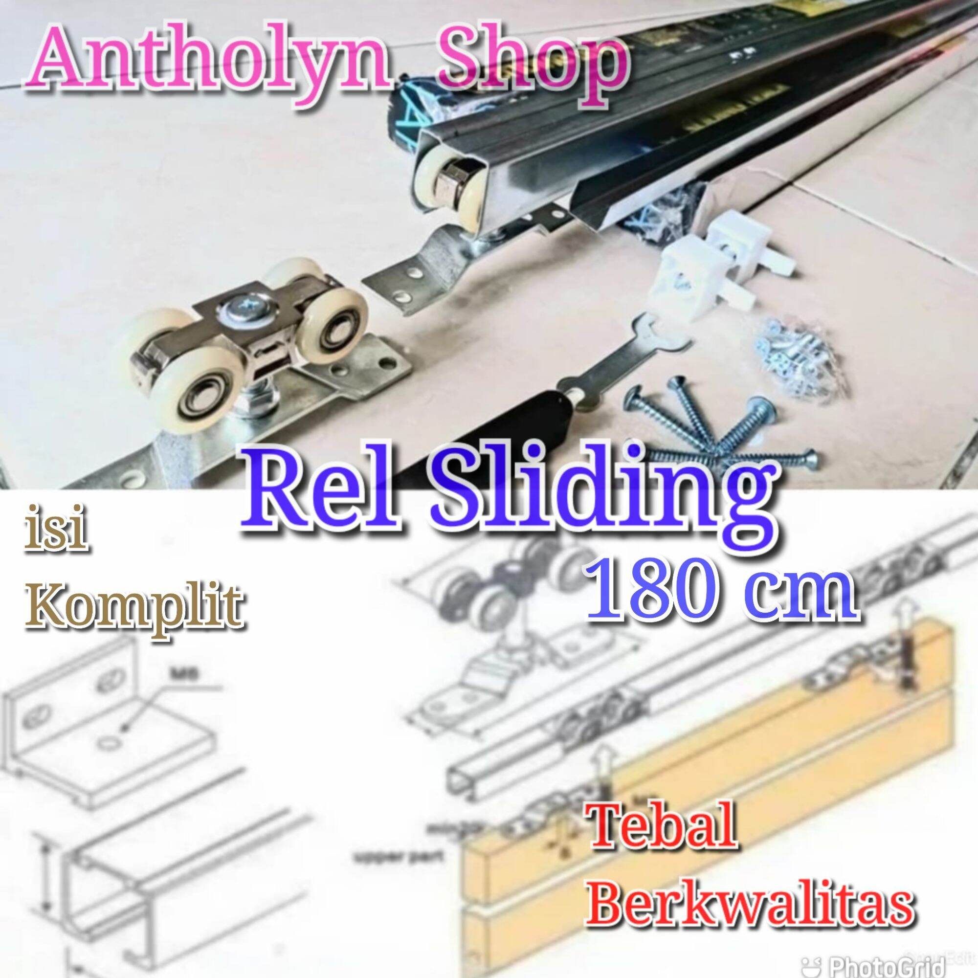 Sliding Rel Machine Rel Sliding Set Komplit 180 cm, Rel Pintu Geser Sliding, Rel Sliding ...