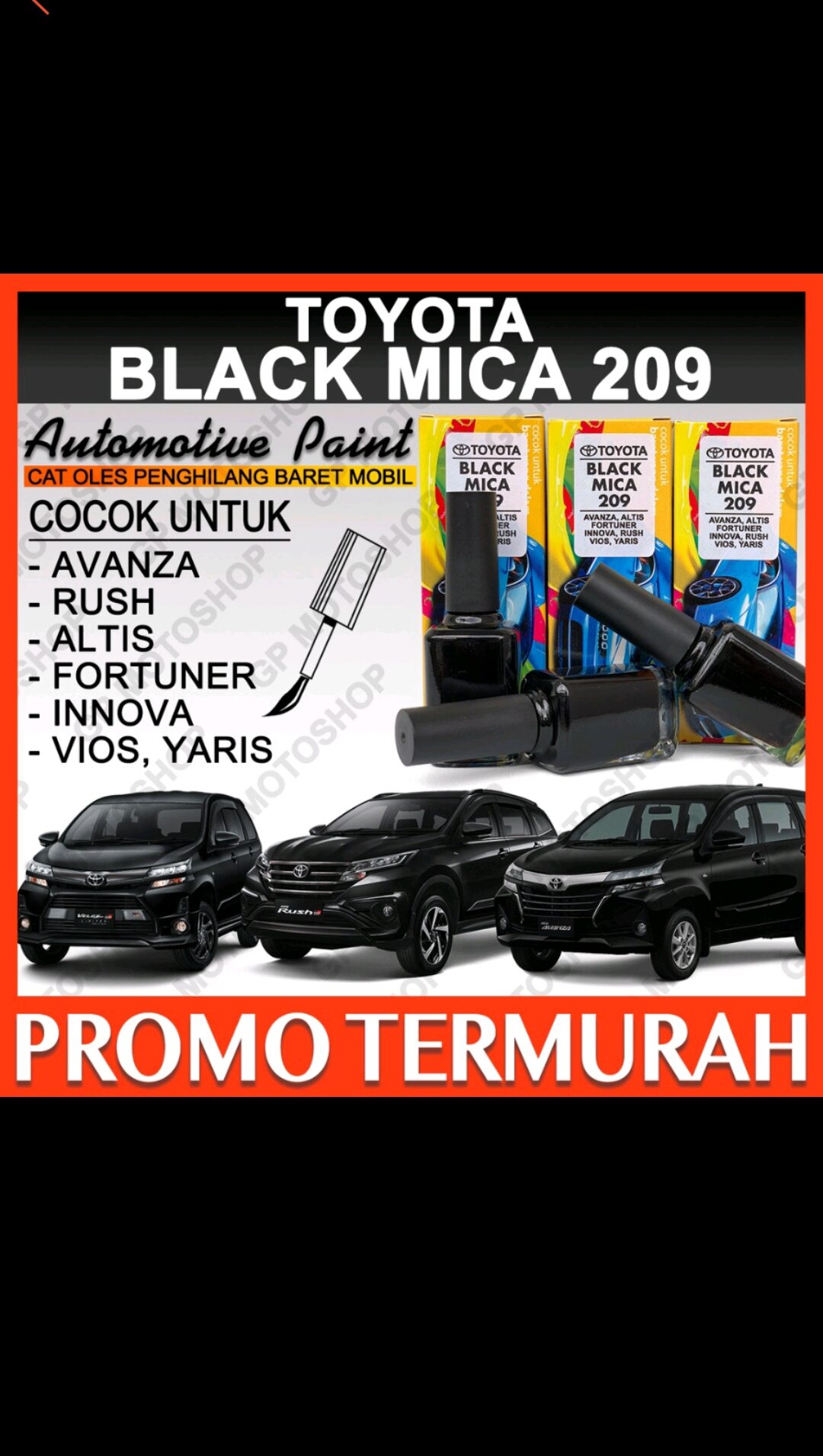 Cat Oles Toyota Black Mica 209 Penghilang Baret Mobil Lecet Gores Hitam Metalik Avanza Veloz Yaris Harga 70,000 rupiah*Gratis Ongkir