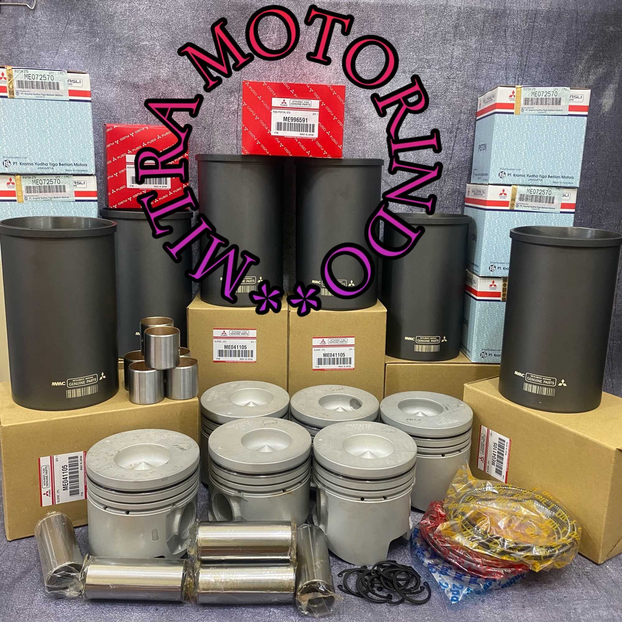 Paket Liner + Piston + Ring + Bushing /Liner Set Mitsubishi Ganjo 6D16T M3/6D16T 3AT STD Harga 9,536,000 rupiah*Gratis Ongkir