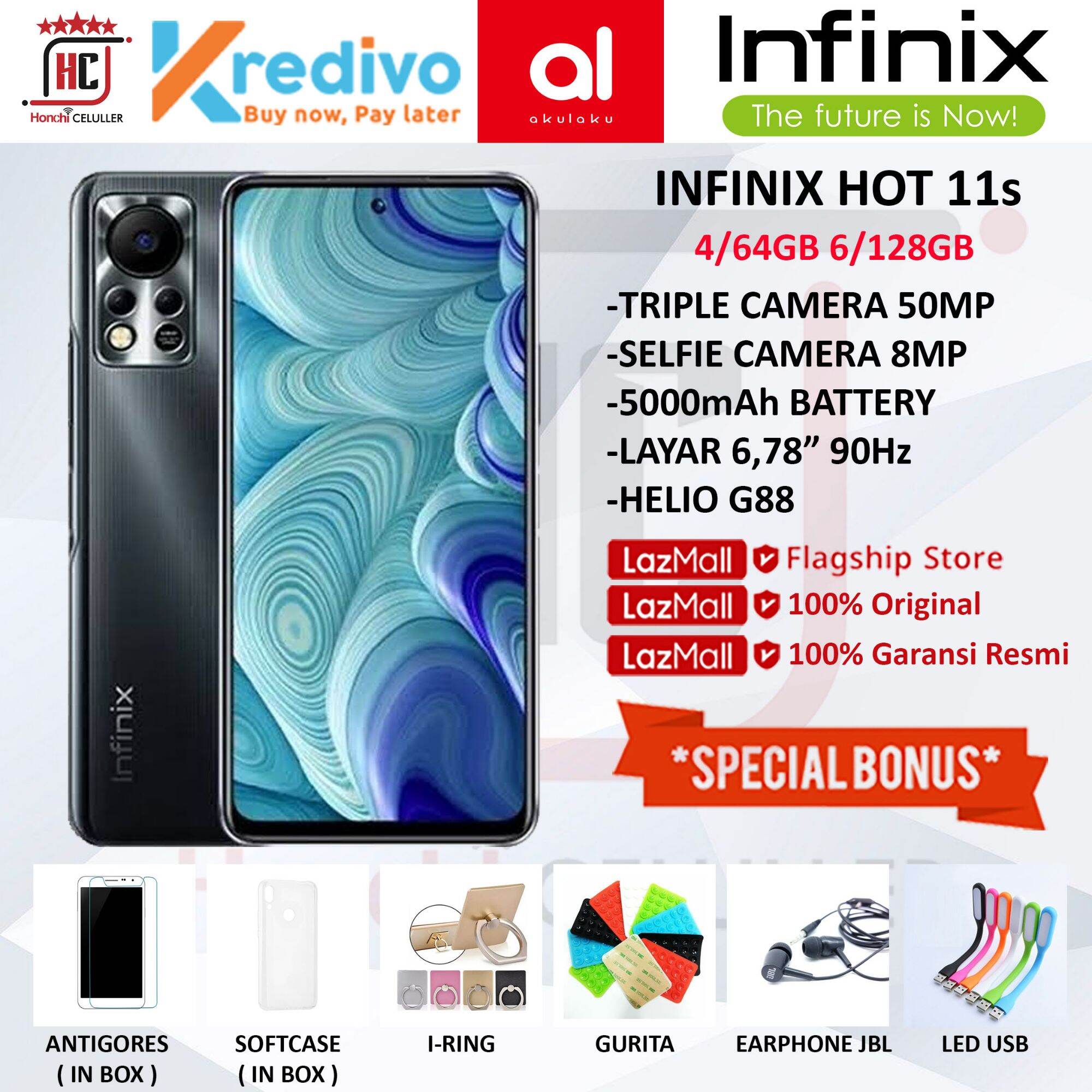 INFINIX HOT 11S NFC RAM 4GB ROM 64GB GARANSI RESMI INFINIX INDONESIA Harga  1,949,000 Ringgit*Penghantaran Percuma