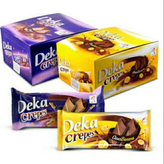 Deka Crepes chocobanana dan choconut (12x14gr) cemilan enak dan murah