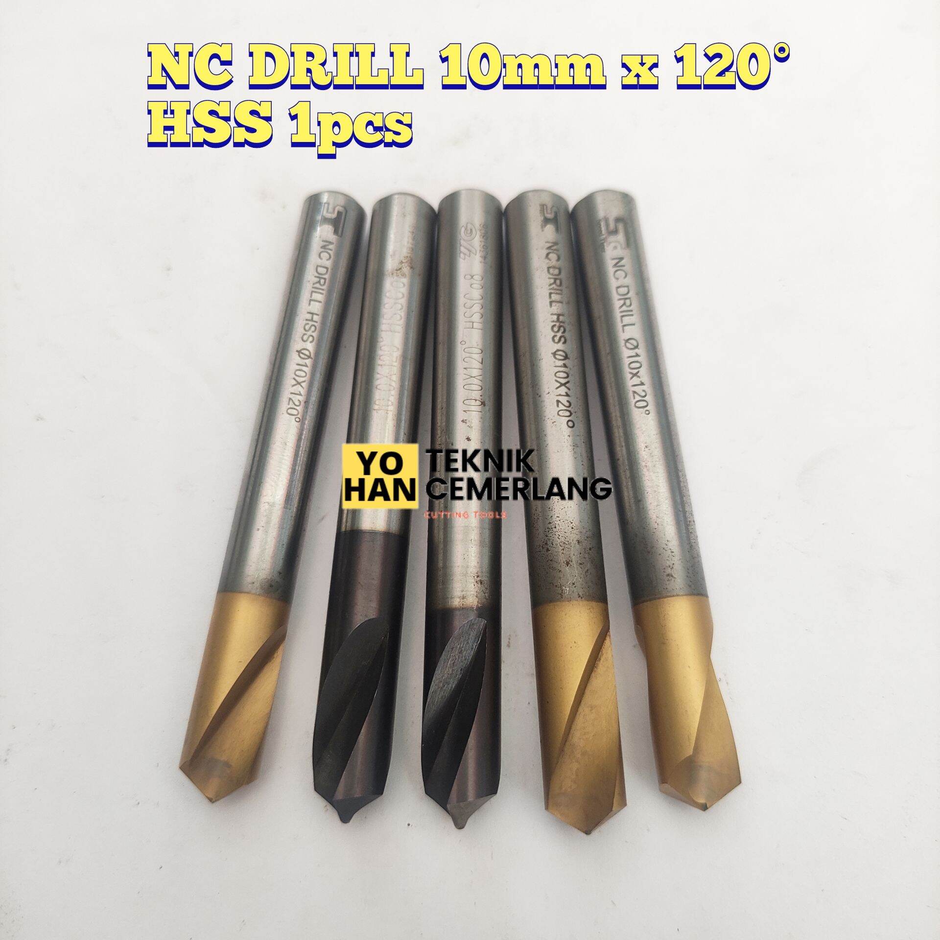 NC Drill Spot Drill 10mm x 120° Derajat Champer Center Drill Mata Bor