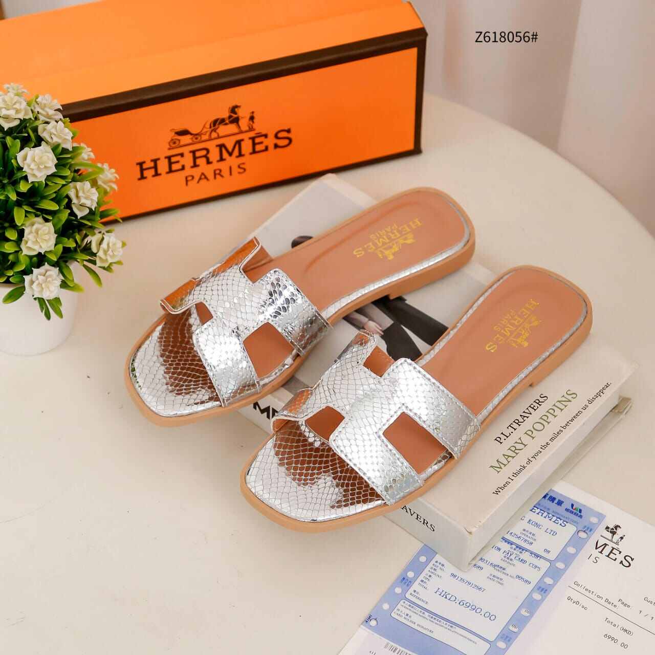 hermes diamond sandals