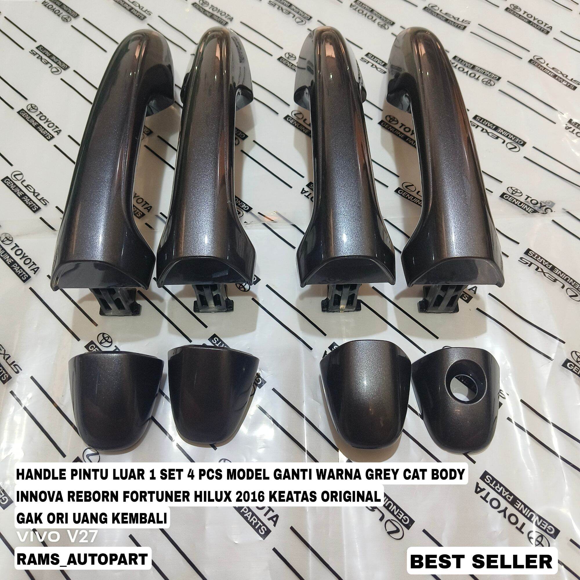 handle hendel pintu luar innova reborn fortuner vrz hilux 2016 keatas warna abu grey original 1 set Harga  350,000 Ringgit*Penghantaran Percuma