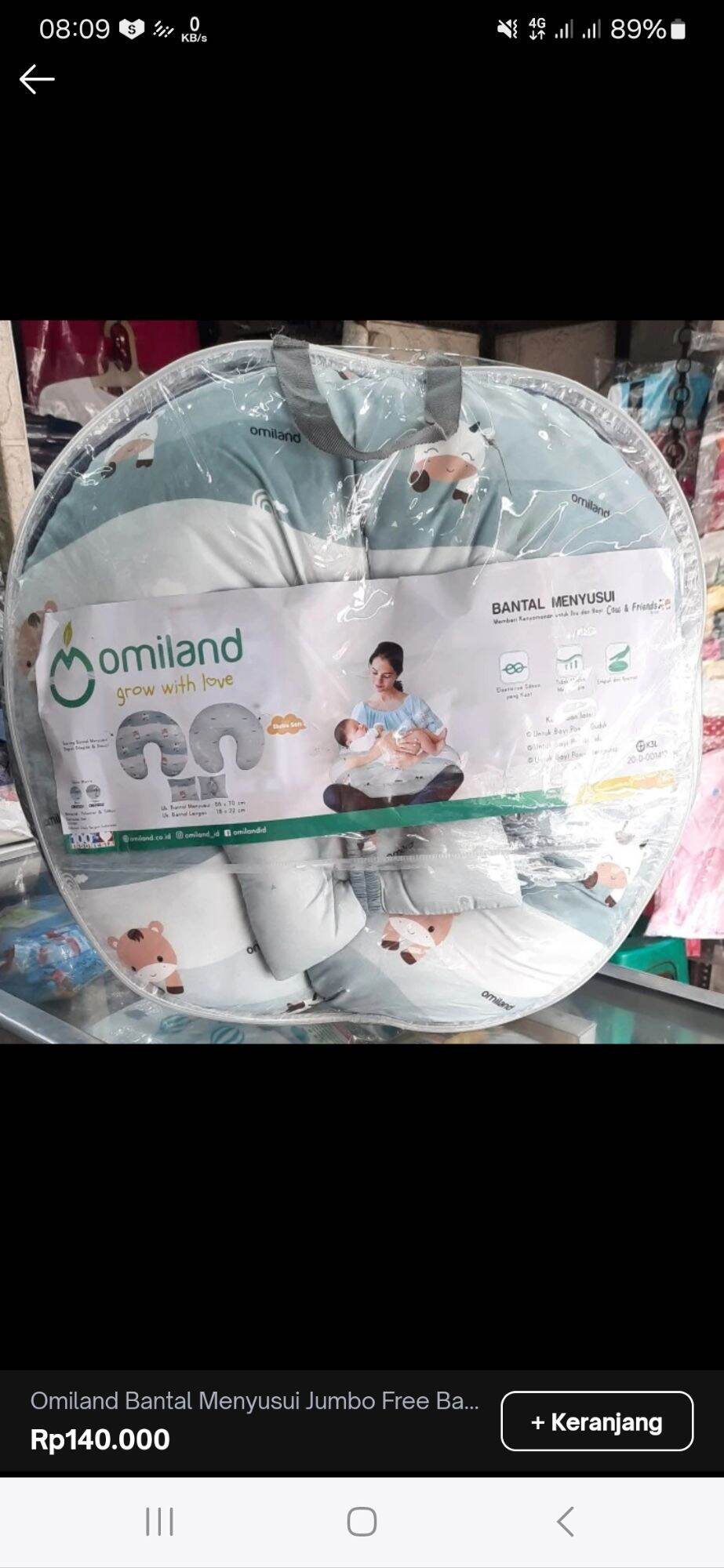 Omiland Bantal Menyusui Jumbo Free Bantal Peang Bansui Omiland