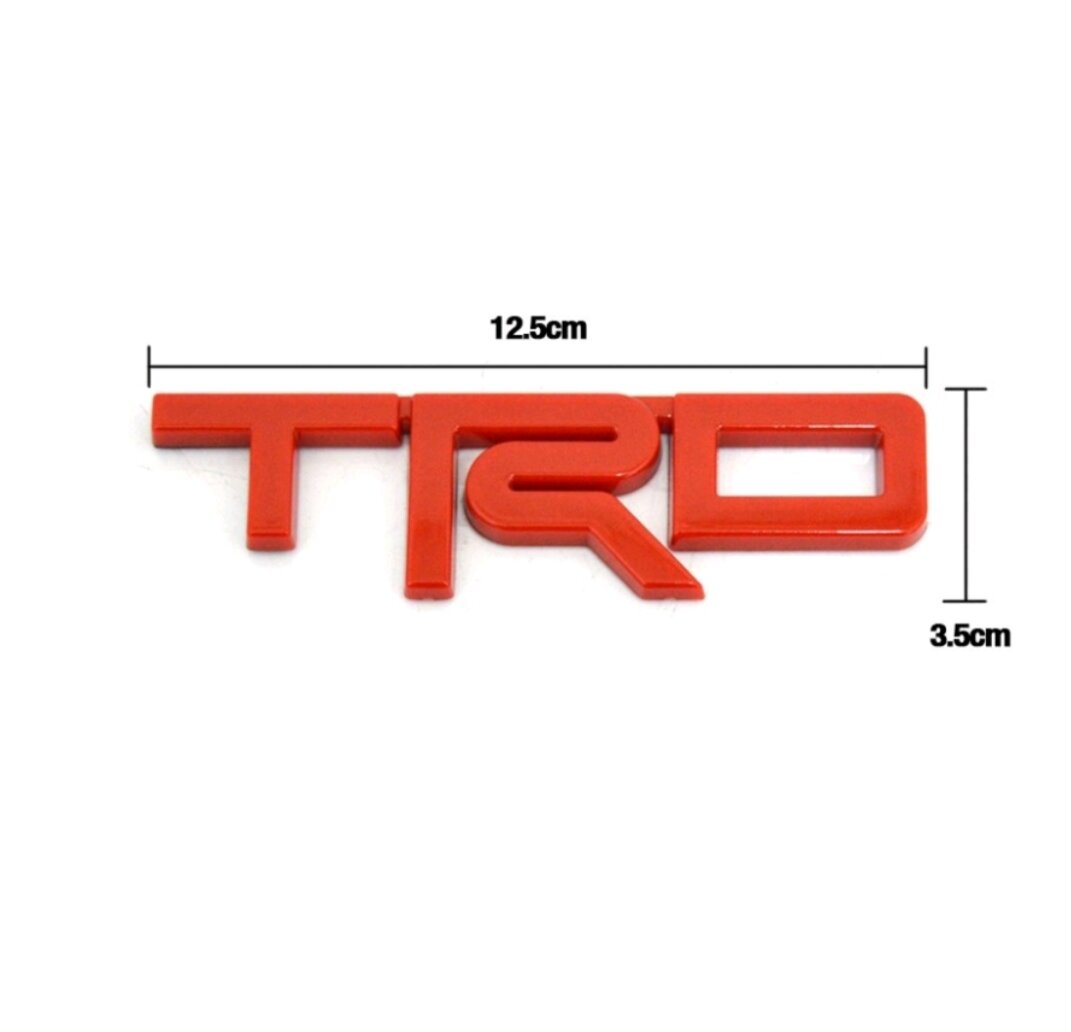 Emblem Logo TRD MERAH /HITAM TOYOTA Fortuner,VRZ Harga  30,000 Ringgit*Penghantaran Percuma