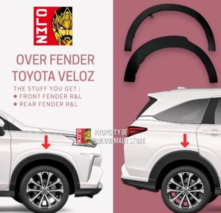 over ferder spakbor depan belakang 1set mobil toyota avanza veloz 2022 up origina Harga 850,000 rupiah*Gratis Ongkir