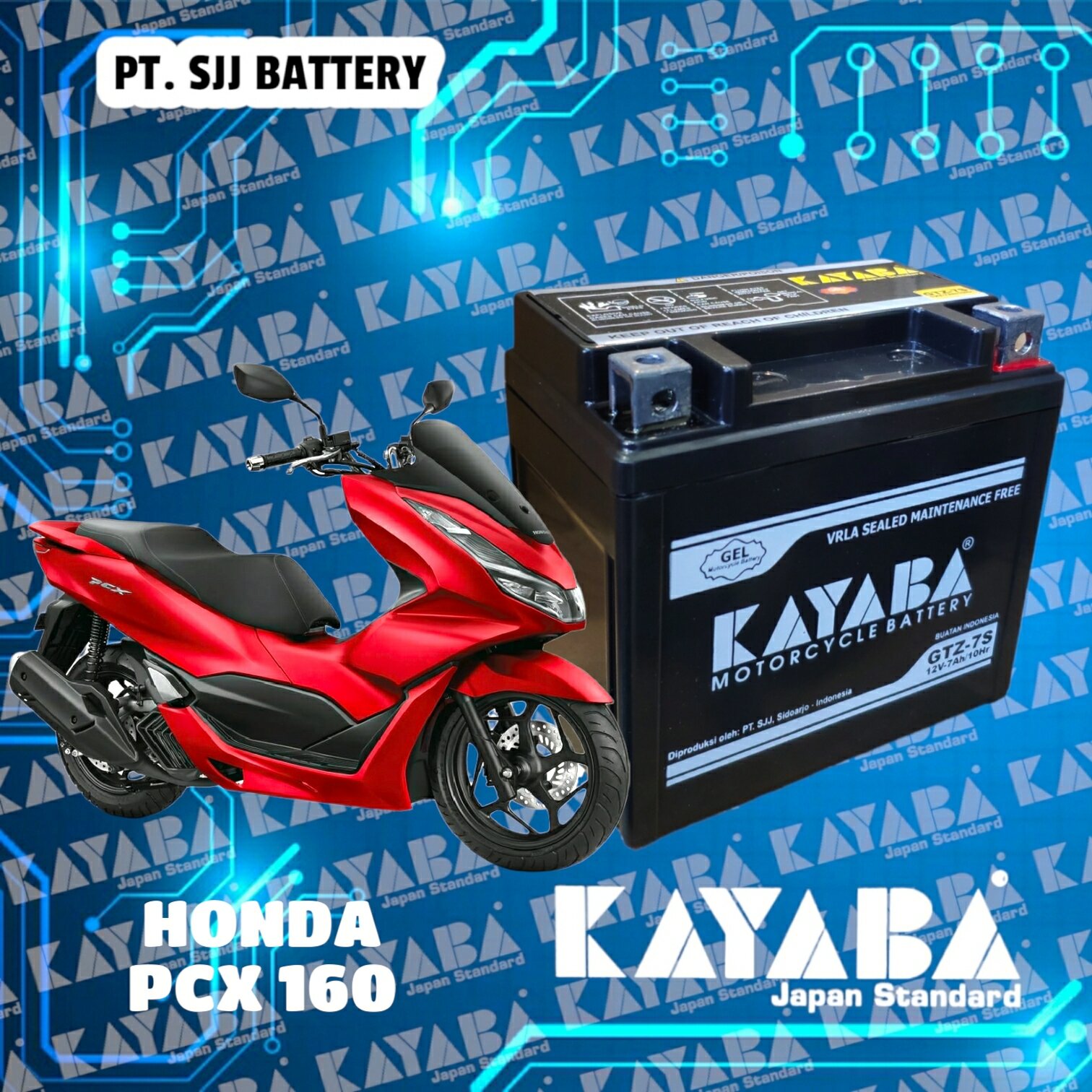 ACCU MURAH ORIGINAL KAYABA GTZ7S MOTOR SUZUKI SATRIA PCX 160 VARIO LED