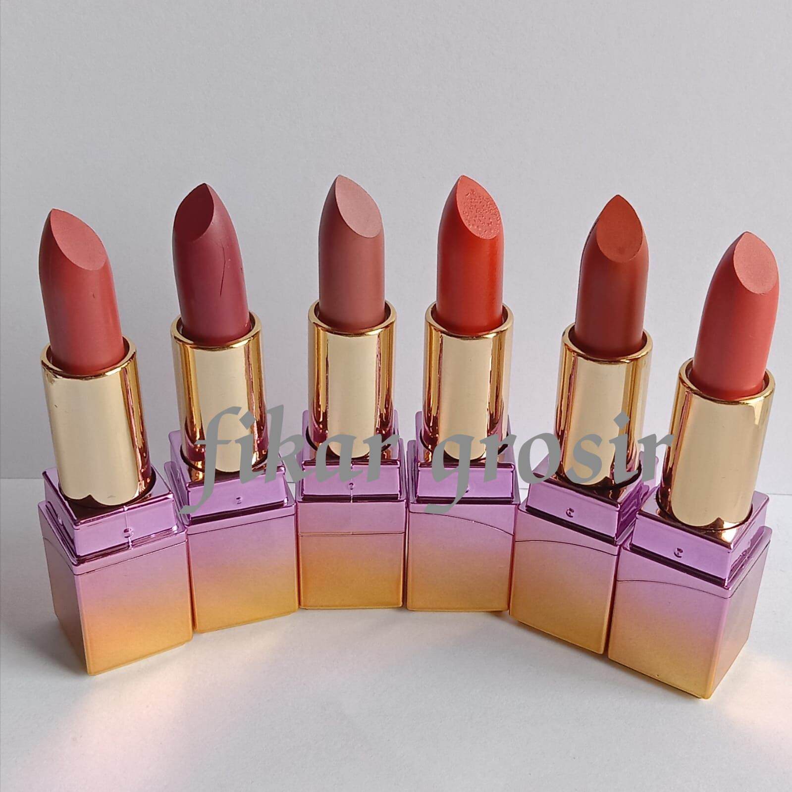 LIPSTIK TERBARU MEWAH MURAH .LIPSTIK MATTE ISI 6 PCS WARNA BERBEDA./LIPSTIK BEST QUALITY.PROMO COD