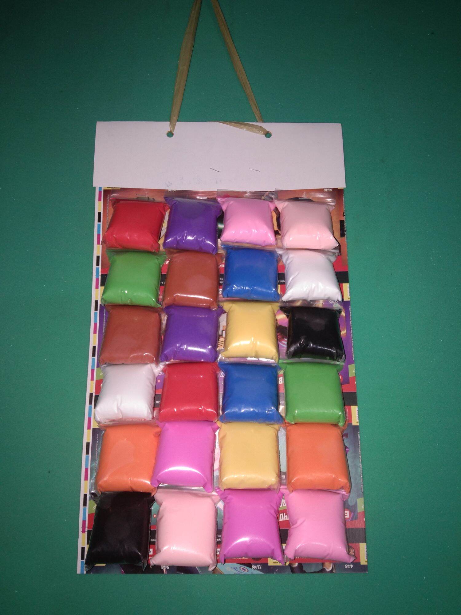 clay mainan anak 24pcs klay renceng siap jual slime bantal lilin plastisin