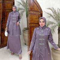 NEW COLLECTION SET TUNIK PAYET SATIN YOKOHAMA SETELAN TUNIK TERBARU SETELAN KEBAYA PAYET KEBAYA PESTA BAJU PESTA TERBARU TUNIK PAYET MODERN KEBAYA MODERN REAL PEACH