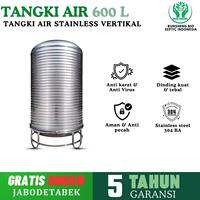 Tangki air stainless steel 600 liter Anti Karat Anti pecah kuat dan tahan lama