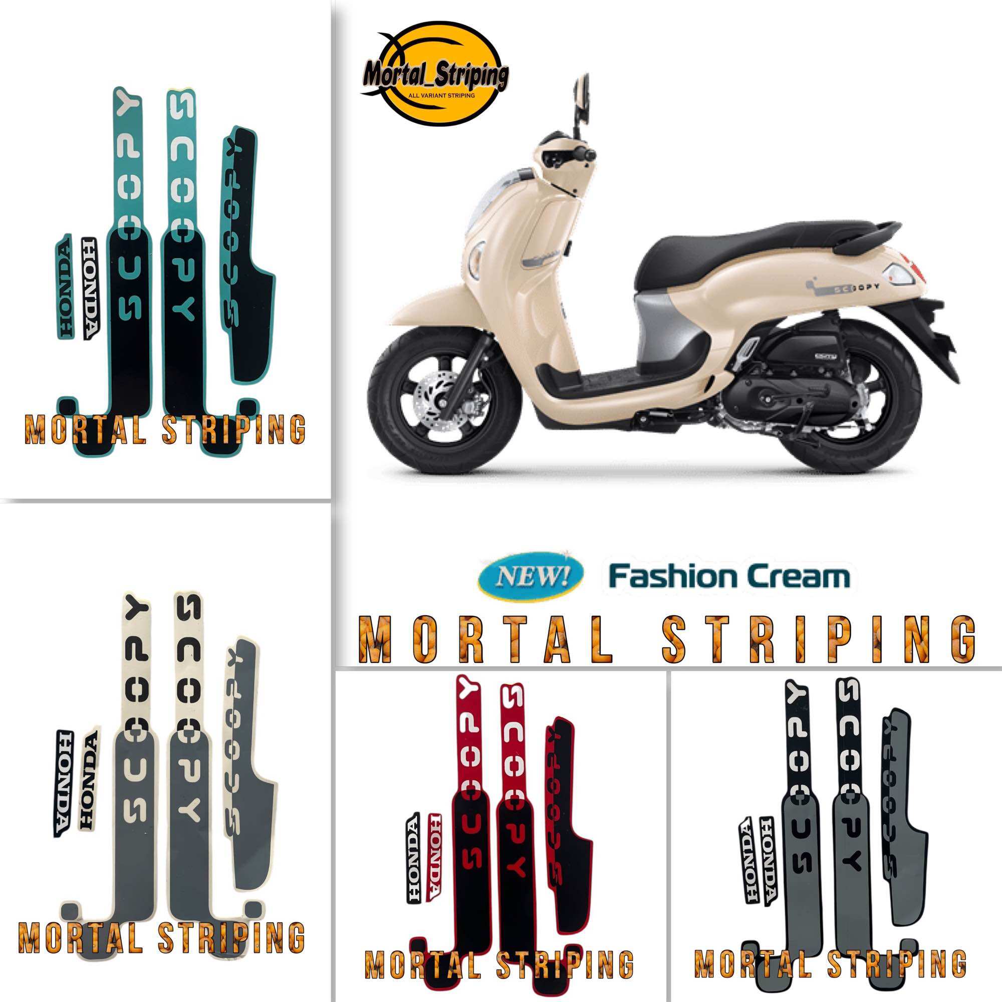 STIKER STRIPING LIS LES BODY MOTOR SCOOPY FASHION 2025 2026 Harga 23,000 rupiah*Gratis Ongkir