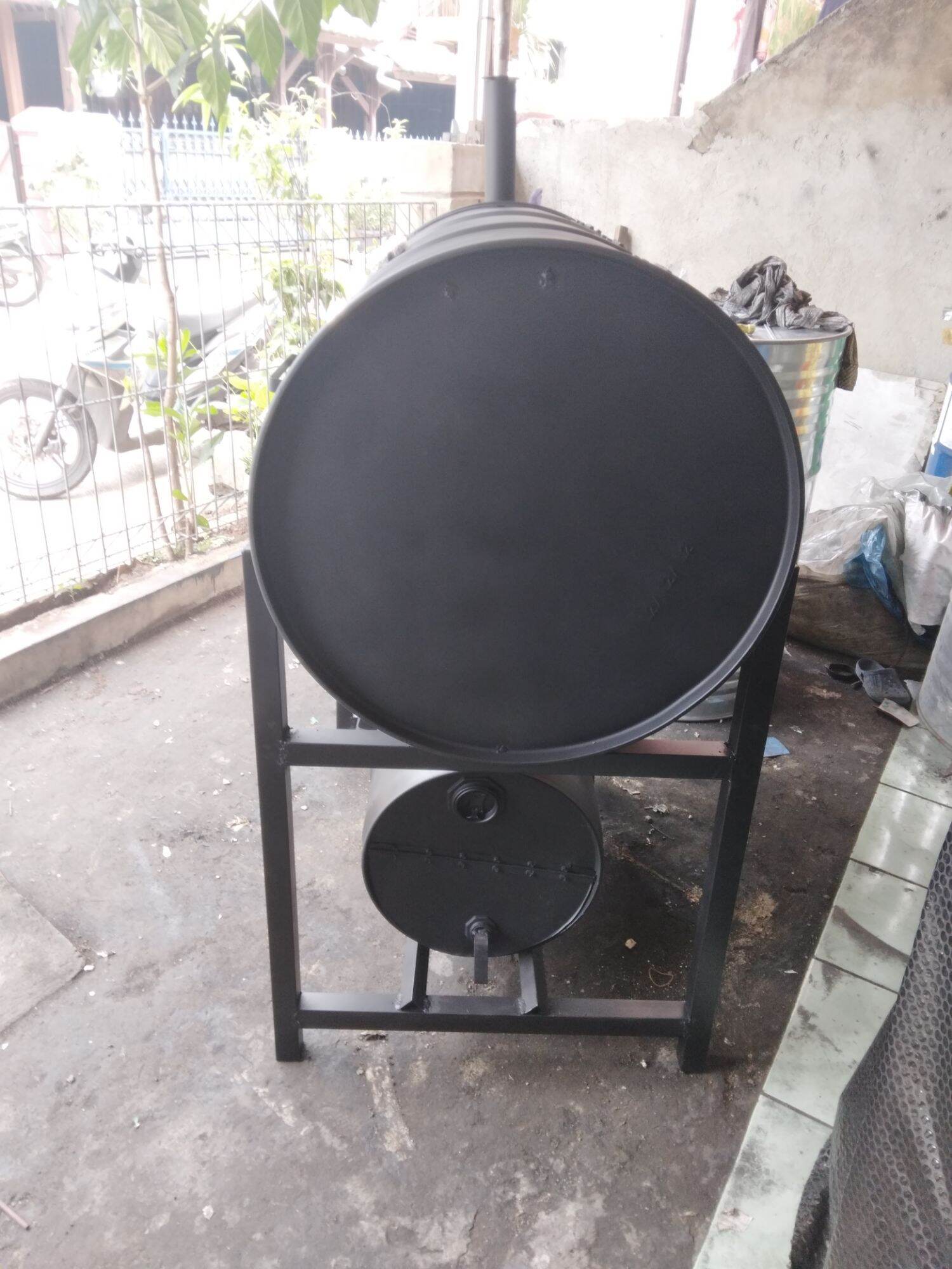 Pit Bbq Smoker Smoked Grill Toaster Alat Pengasapan Panggang Bakar Ikan ...