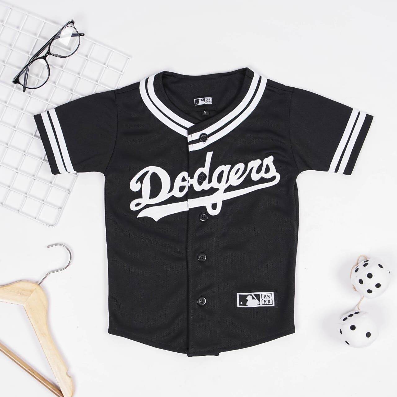 Jual Baju baseball dodgers hitam