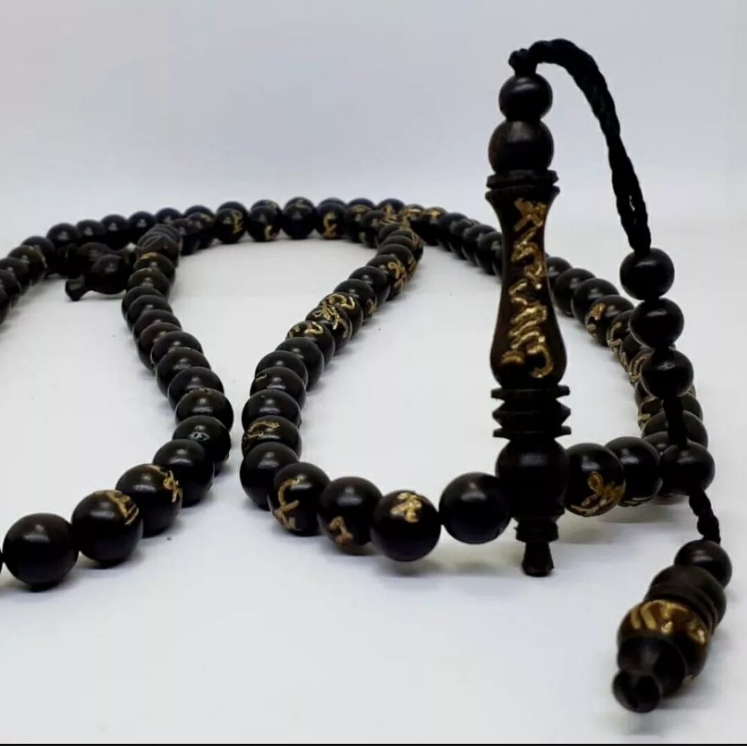 TASBIH galih kelor hitam di ukir