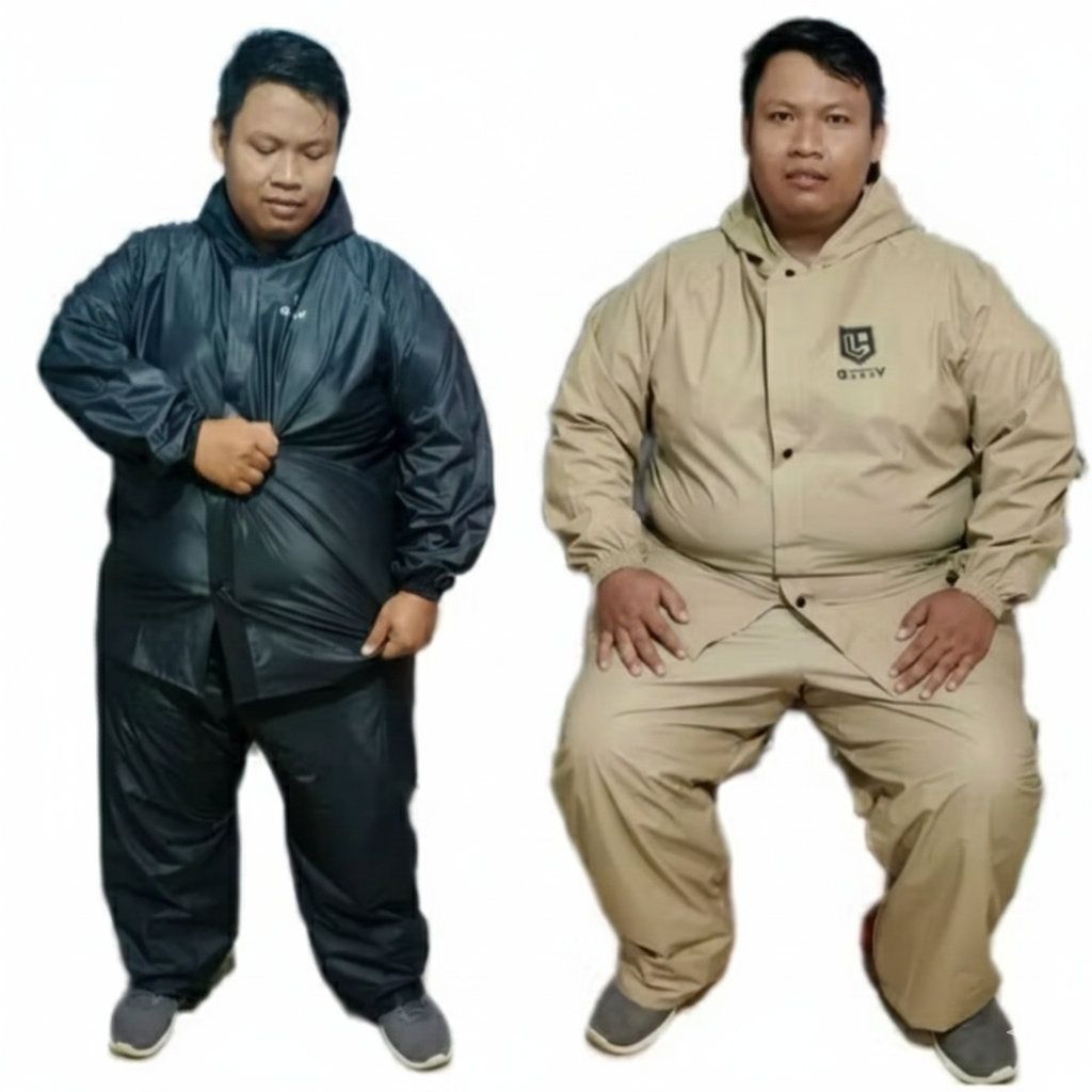 Jumbo Big Size Raincoat, Best-Selling Large Size Pvc Rubber Raincoat Harga 15,985 rupiah*Gratis Ongkir