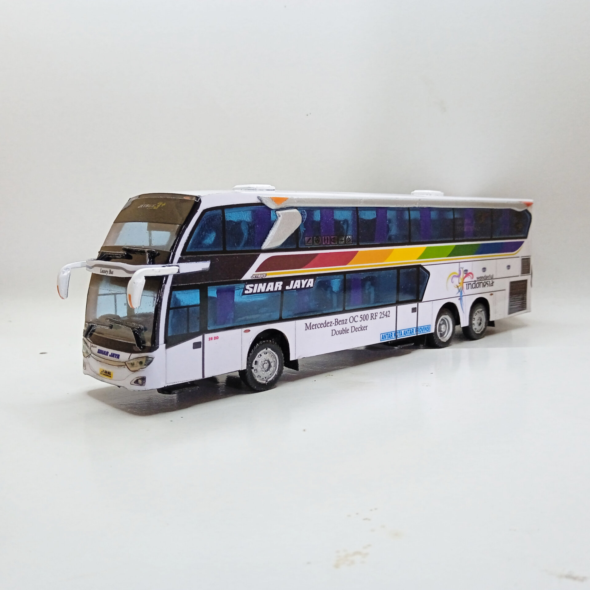 Miniatur bus Sinar Jaya body Jb3 Double decker | Lazada Indonesia