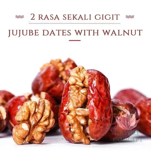 Cemilan Snack Sehat Angco Merah Jujube Dates With Walnut