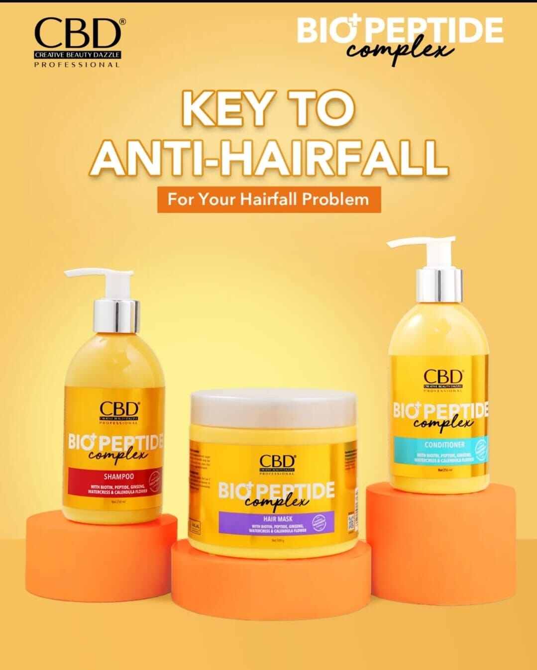 CBD BIO+PEPTIDE COMPLEX Shampoo / Conditioner 250ml. 