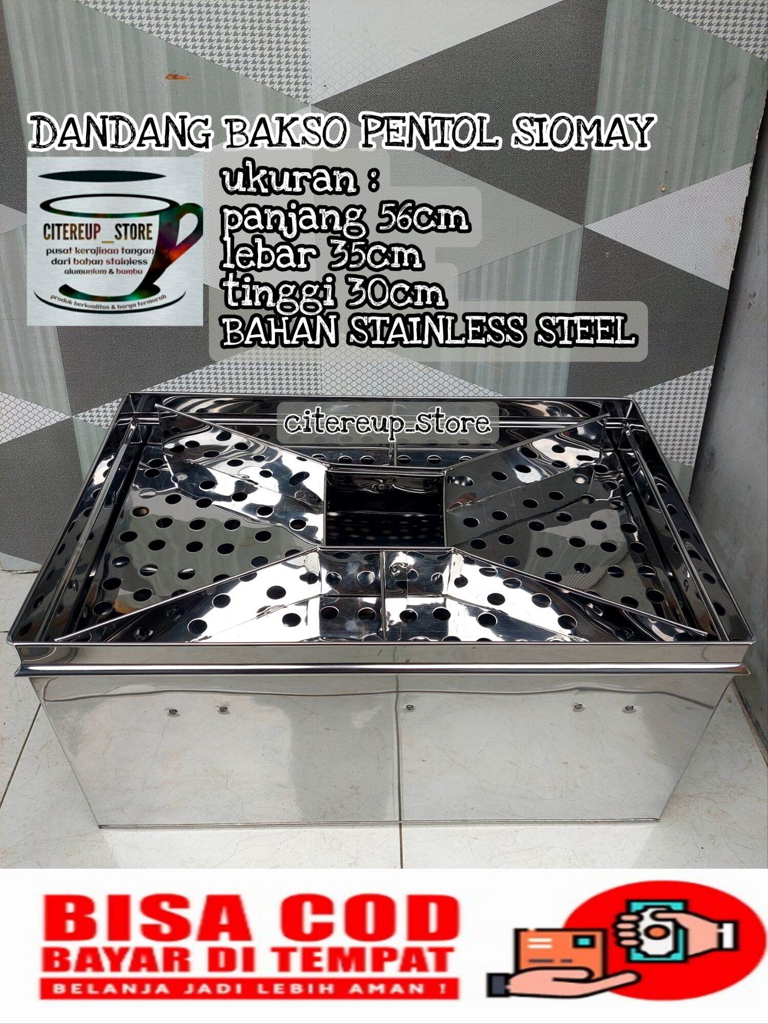 Dandang Pentol Bakso Sekat Stainless Jumbo Panci Bakso Pentol Mie