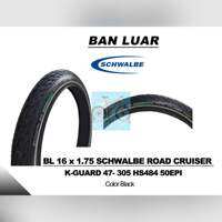 Ban Luar Sepeda Ukuran 16 x 1.75 Schwalbe Road Cruiser Reflective Guard Green Compound Wired Anak Lipat Mini | High Quality