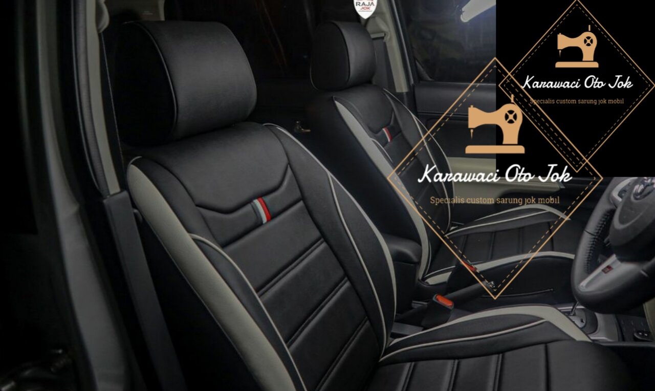 sarung jok mobil fortuner 2007- 2024 full seat depan tengah belakang bahan  medium