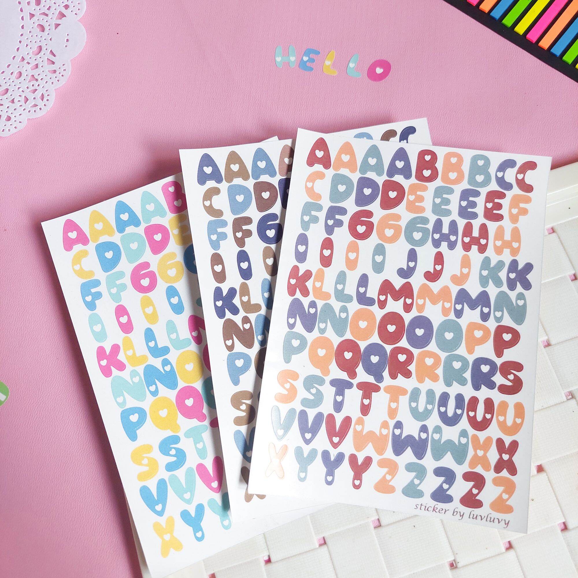 STIKER HURUF ALPHABET ABJAD AESTHETIC | Lazada Indonesia