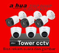 Paket kamera cctv 8ch 6 kamera 2mp 1080p full hd dahua hdcvi komplit tgl pasang