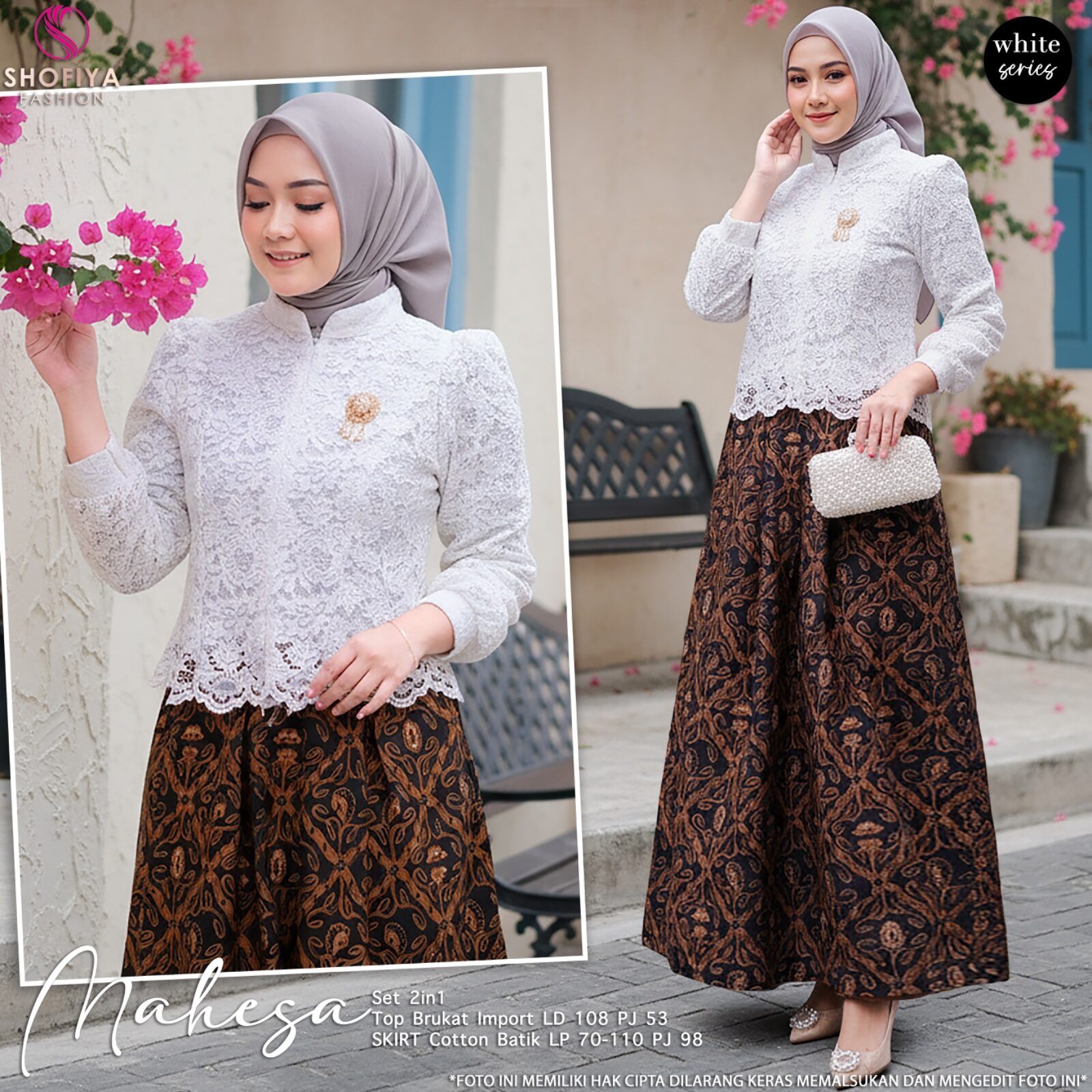 Mahesa/Mahesa set 2in 1/jumbo blouse skirt set/jumbo brocade blouse set/batik skirt set brocade blouse/jumbo blouse skirt set/jumbo batik skirt set/graduation batik skirt set/kebaya set graduation/One sets graduation batik skirt/one Sets Party batik skirt Harga 265,000 rupiah*Gratis Ongkir