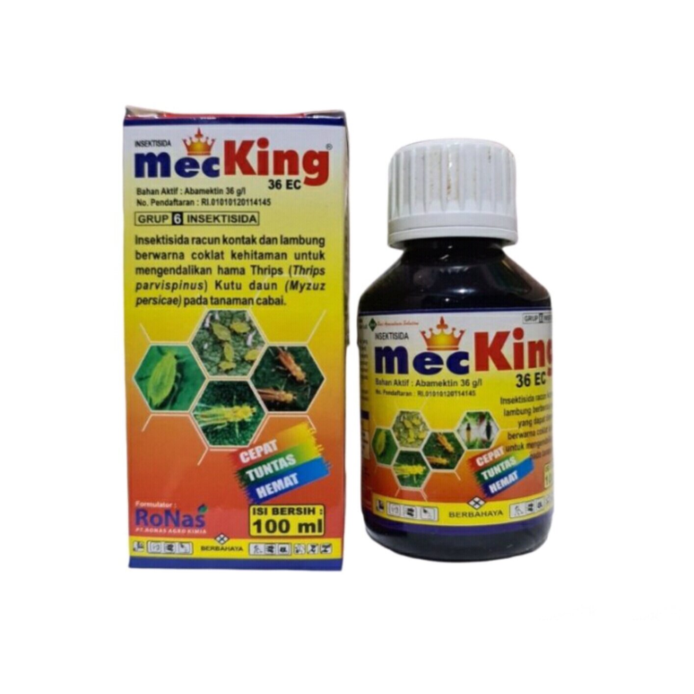 Insektisida MecKing 36 EC Isi 100 ml. abamektin 36 g/l. Pembasmi Hama ...
