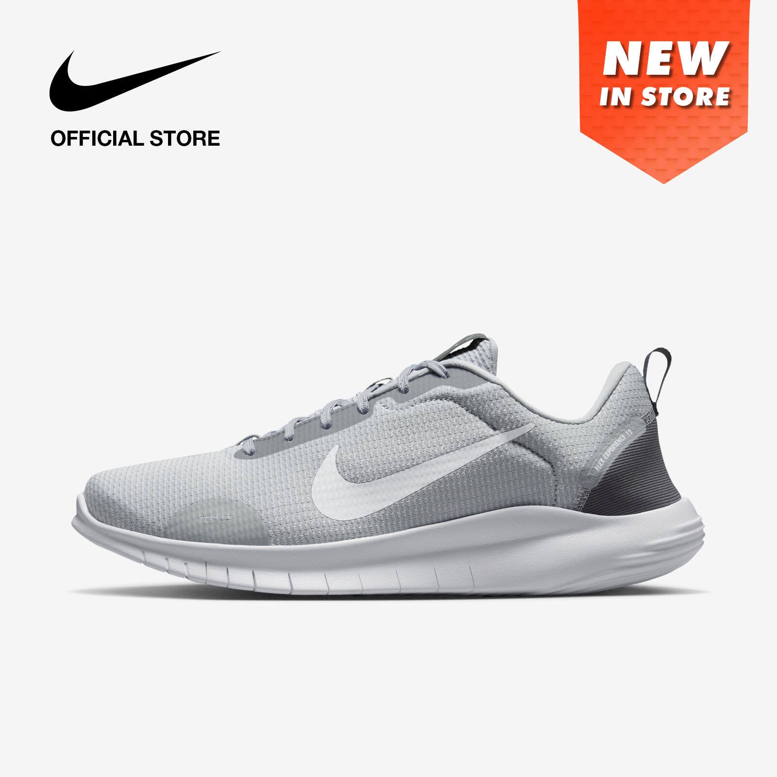 Nike Sepatu Pria Flex Experience Run 12 Road Running Wolf Grey