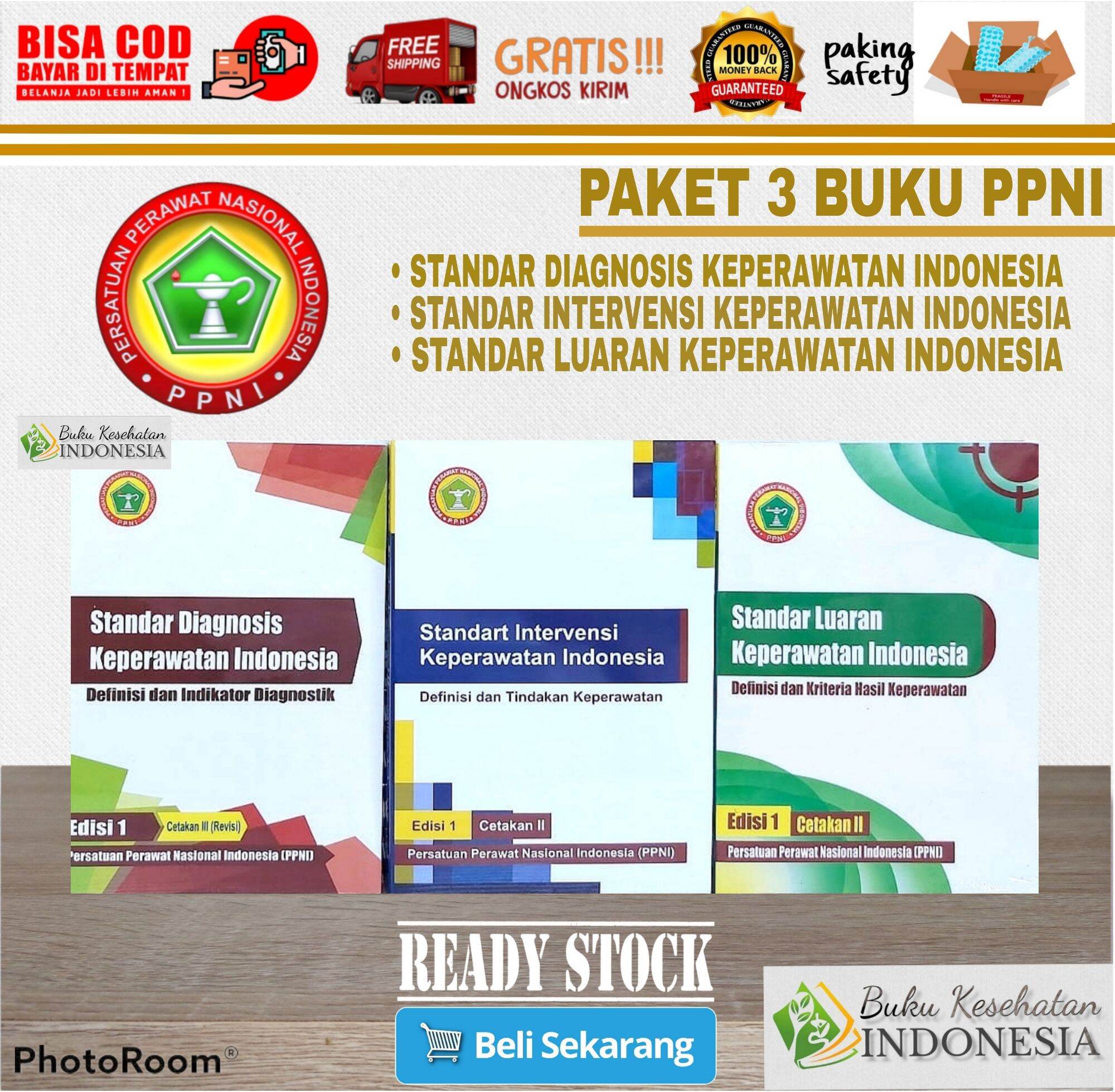 PAKET 3 BUKU PPNI KEPERAWATAN SDKI SIKI SLKI Pelengkap NANDA NIC NOC ...