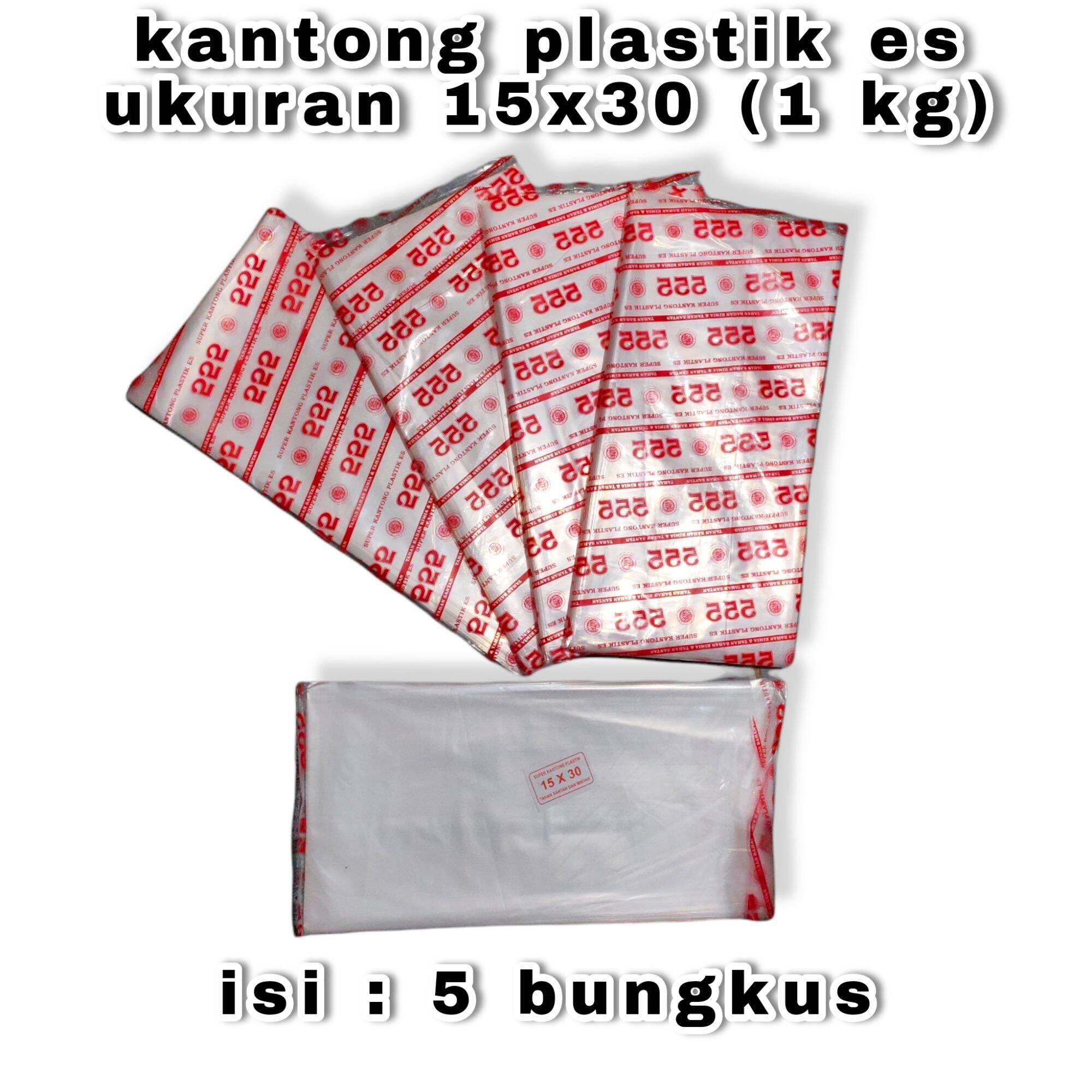 Kantong Plastik Pe Uk 15x30 Isi 5 Bungkus √ Plastik Es √ Plastik Air