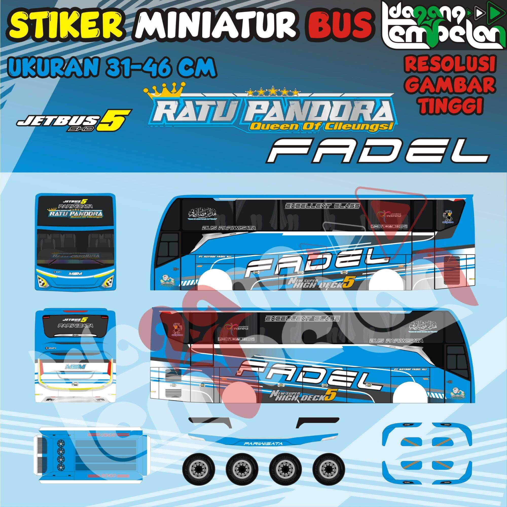 Stiker Miniatur Bus Tuan Maudi Jb Ratu Pandora Jb Lazada Indonesia