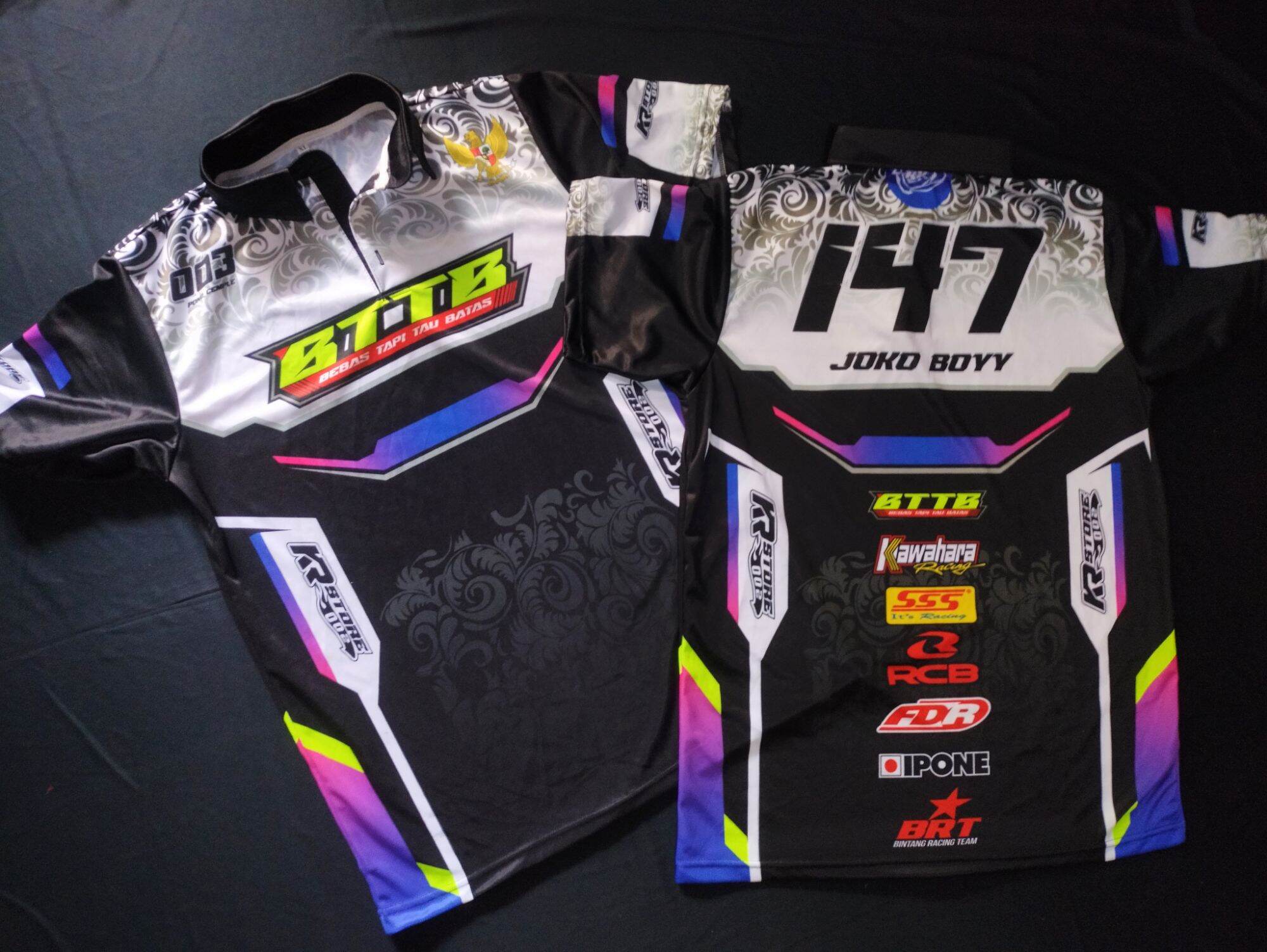 Kaos Jersey Racing Start Kerah Full Printing Custom Desain Terbaru Dan
