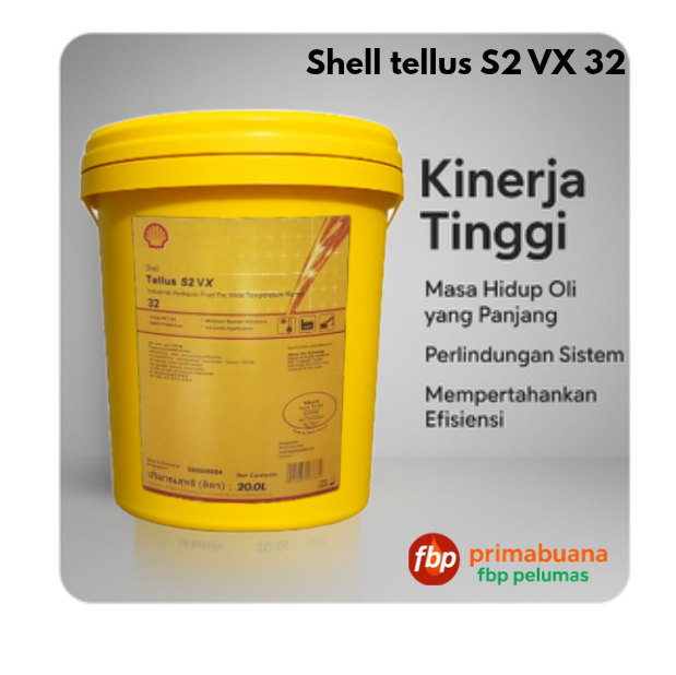 Shell Tellus S2 VX 32 hydraulic lubricating oil contents-20 litres pail packaging Harga 1,000,000 rupiah*Gratis Ongkir