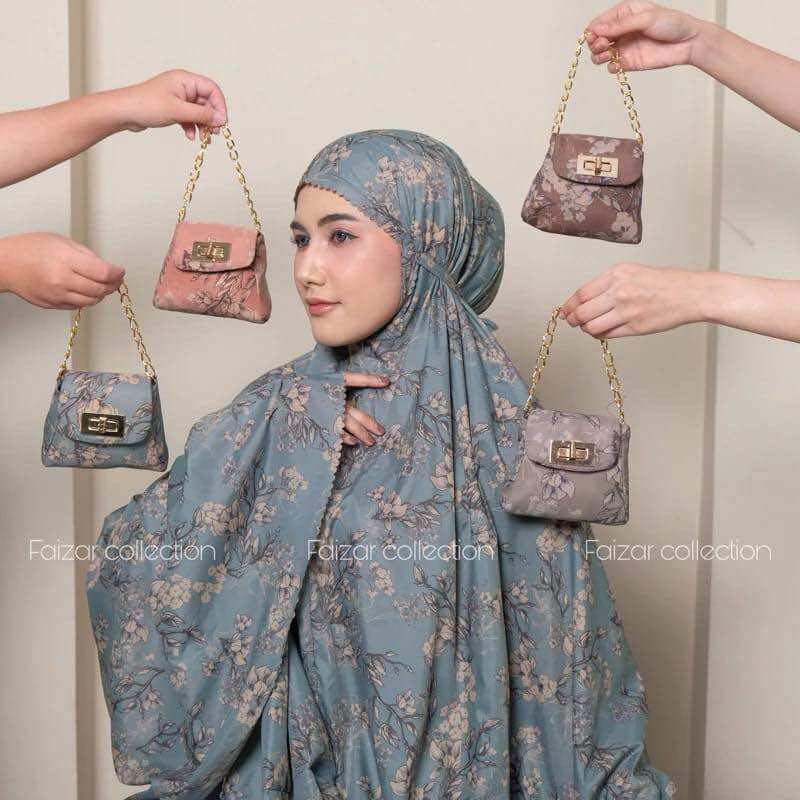 Mukena Travel Mini Pouch Paracut Korea Motif