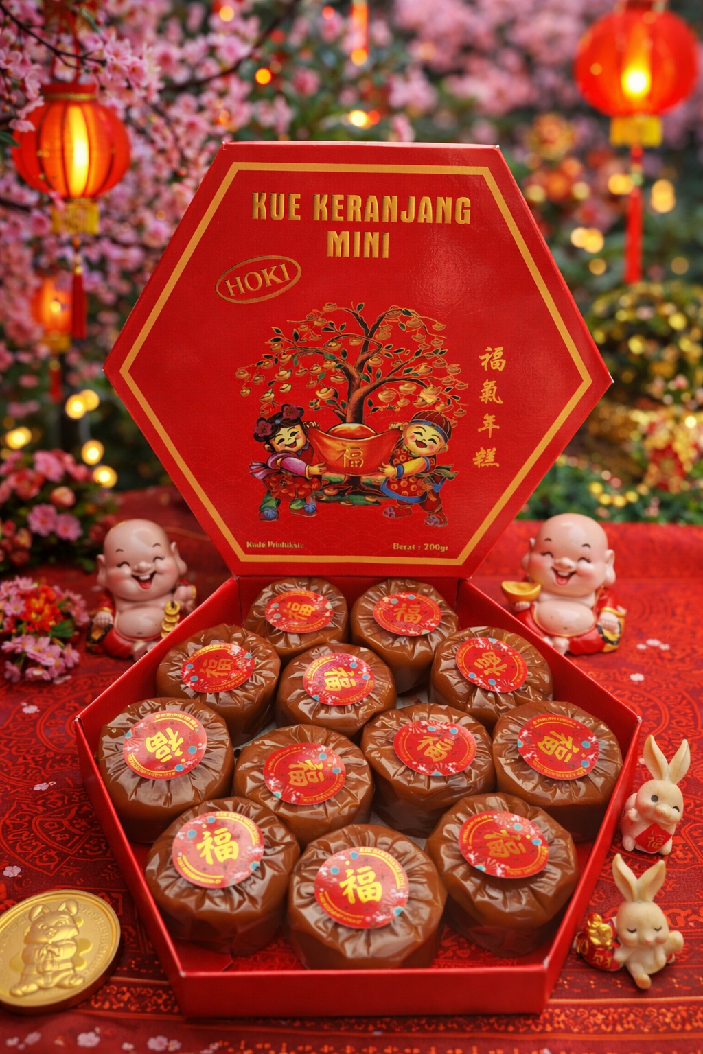 Chinese New Year Dodol Hockey Mini Basket Cake (1 Box Contains 12 Pcs)