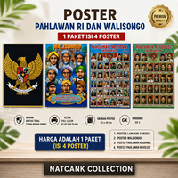 Poster Pahlawan RI & Walisongo – Dekorasi Edukatif Bernilai Sejarah