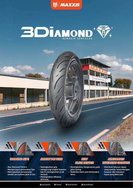 BAN LUAR MATIC RING 14 80/90-14 90/90-14 MAXXIS MA-3D1 TUBELESS Harga 269,010 rupiah*Gratis Ongkir